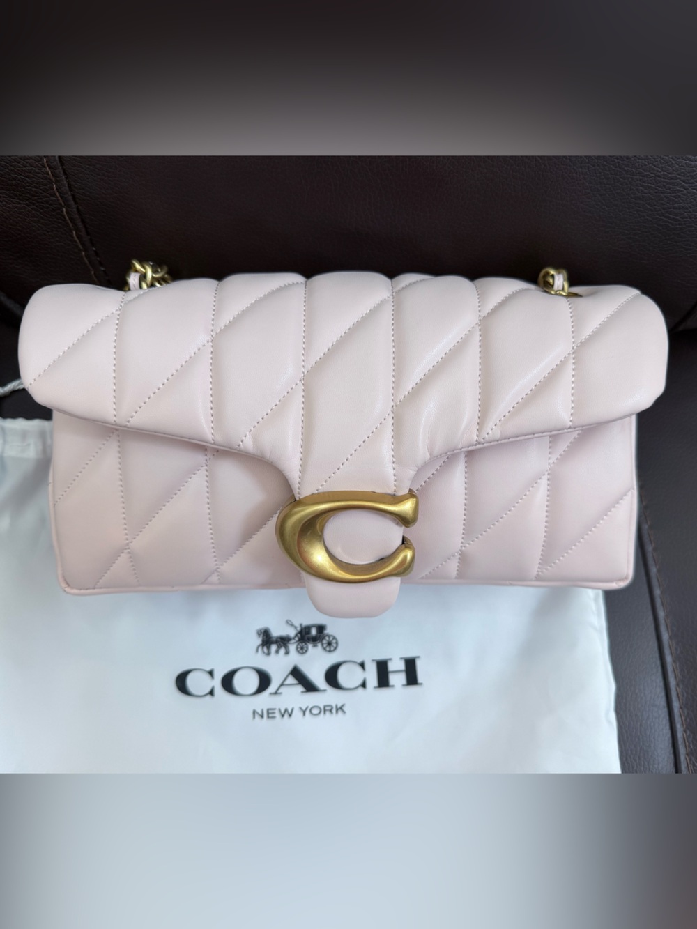 Coach quilted Tabby 26 blush / pink